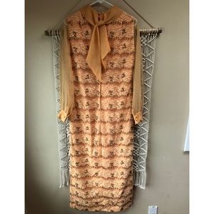Vintage peach beaded dress